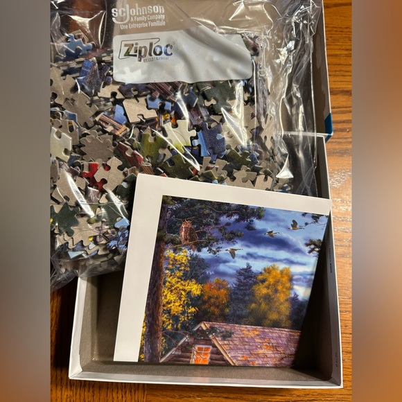 1000-Piece Lake Cabin Jigsaw Puzzle - by Buffalo - Picture 2 of 2